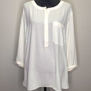 NYDJ White Sheer Blouse – 2X (NWT)